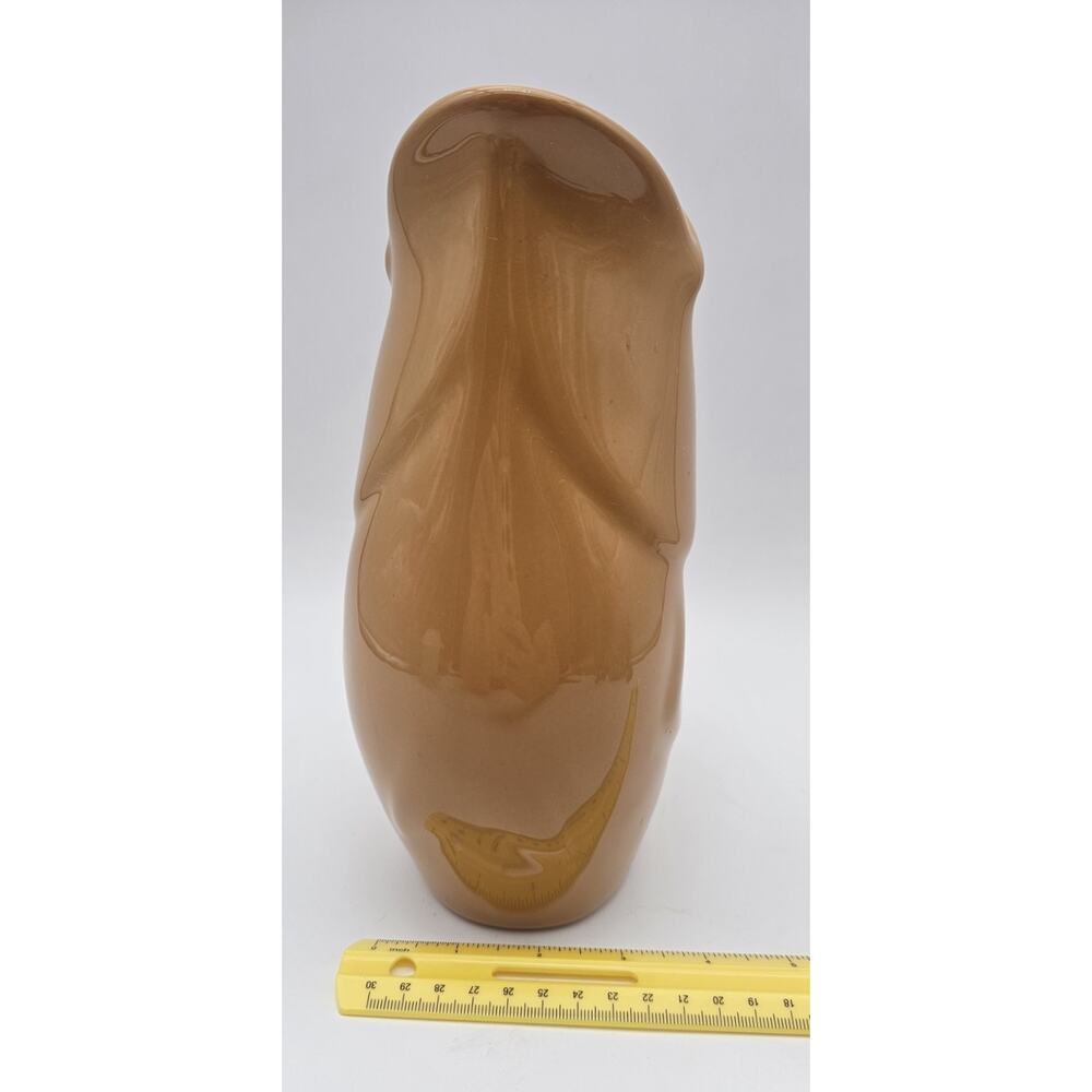Vintage Original Gurgle Pot Fish Pitcher Jug Mustard Sunflower 2006 - Picture 9 of 10